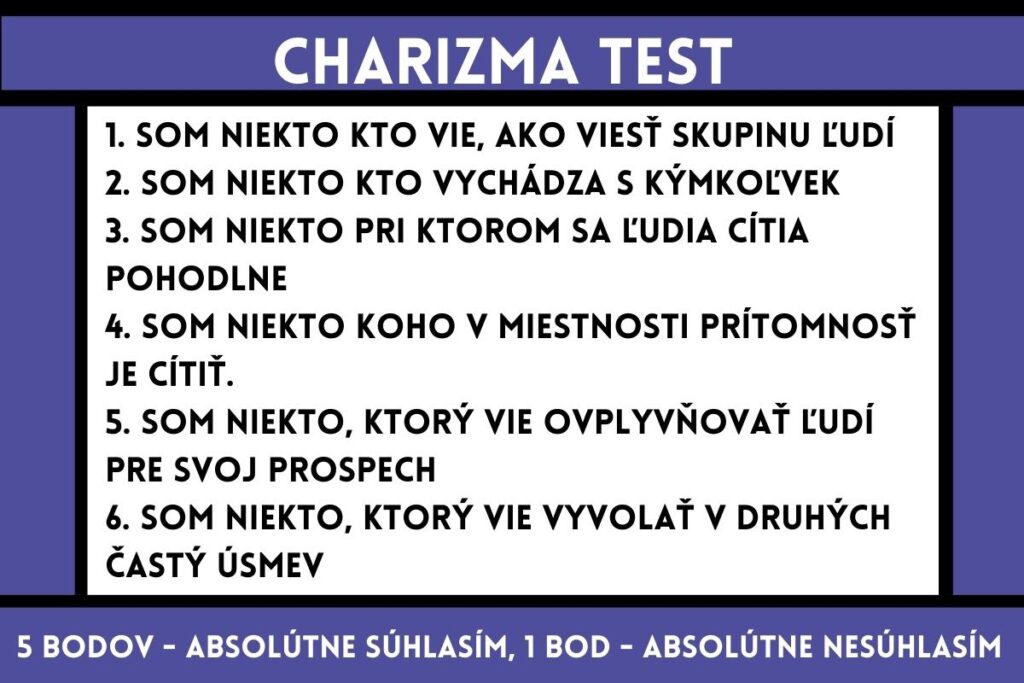 Charizma test - otázky 